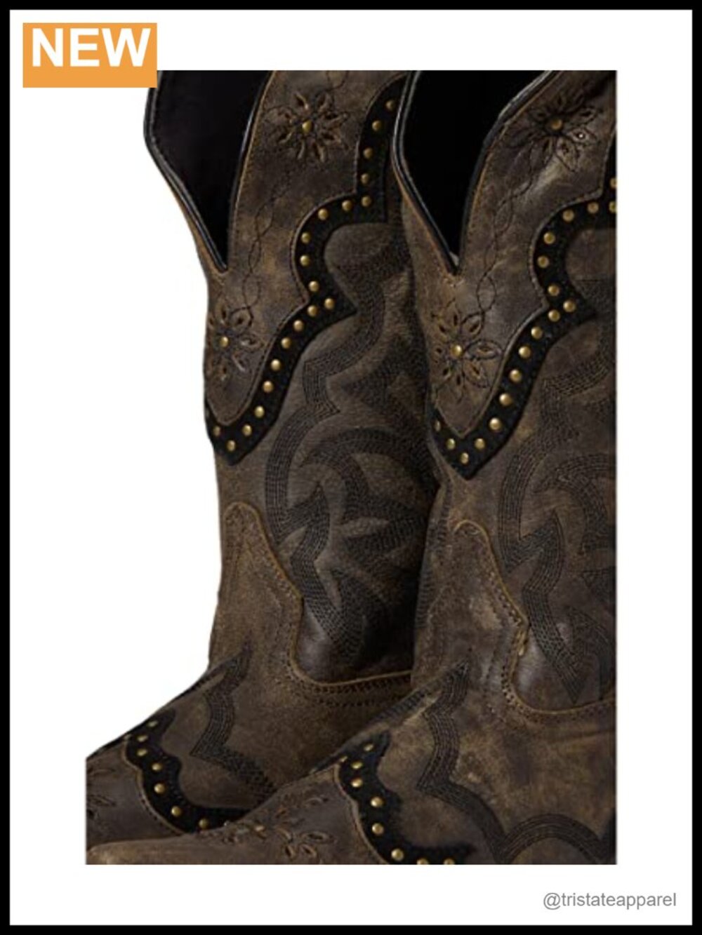 Laredo Skyla Women's Leather Mid-Calf Pull-On Snow Boots, Block Heel, Rubber - Picture 5 of 5